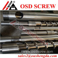 Plastic injection molding machine's screw barrel